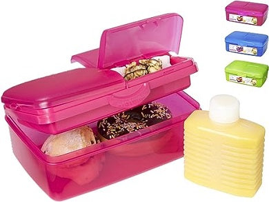 SISTEMA SLIMELINE QUADDIE LUNCH BOX WITH WATER BOTTLE SIT052