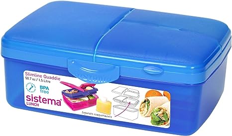 SISTEMA SLIMELINE QUADDIE LUNCH BOX WITH WATER BOTTLE SIT052