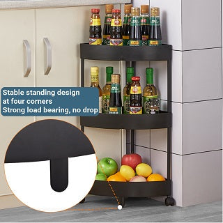 3/4/5 TIER CORNER SHELF WHEELS FOR KITCHEN HP09-39