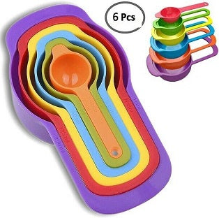 PLASTIC MEASURING SCOOP SET OF 6