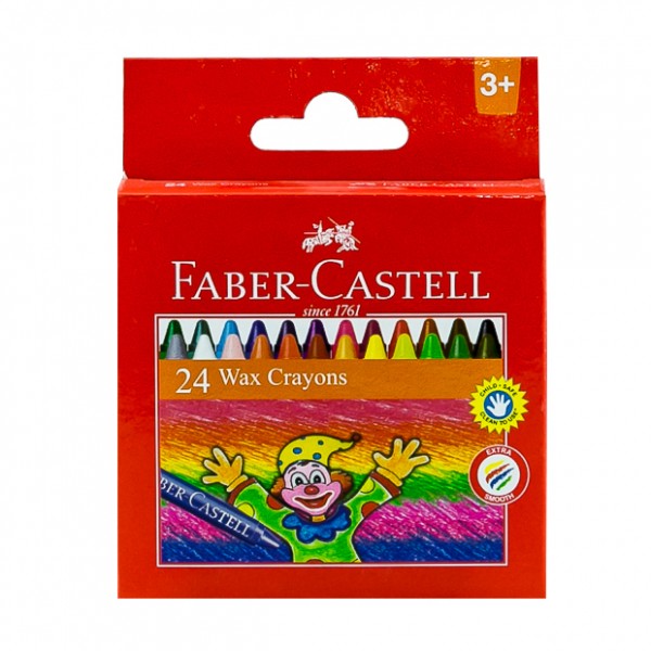 FABER-CASTELL 24 SHORT WAX CRAYONS