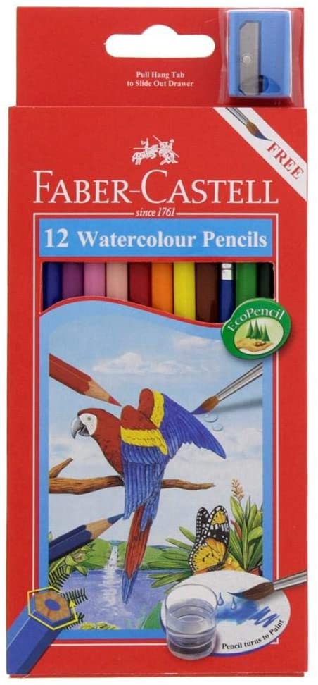 FABER-CASTELL 12 WATER COLOUR PENCILS