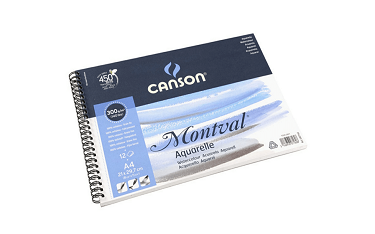 CANSON MONTVAL WATER COLOR 12 SHEETS DRAWING BOOK- 300 gsm -  (CANSON001)