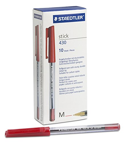 STEADTLER STICK 430 BALLPOINT PEN PACK OF 10