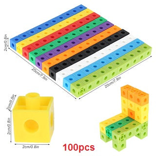 MATH COUNTING CUBES 100 PCS MATH001