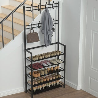 BLACK PLASTIC CLOTHES RACK Y80