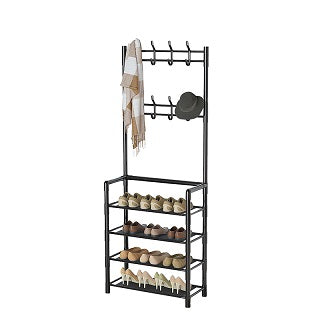 BLACK PLASTIC CLOTHES RACK Y80