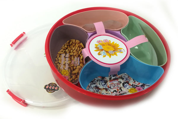 PLASTIC NUTS BOWL WITH COVER