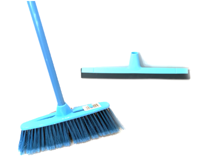 FLOOR BRUSH WITH STICK AND WIPER SET