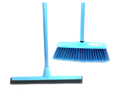 FLOOR BRUSH AND WIPER WITH STICKS SET