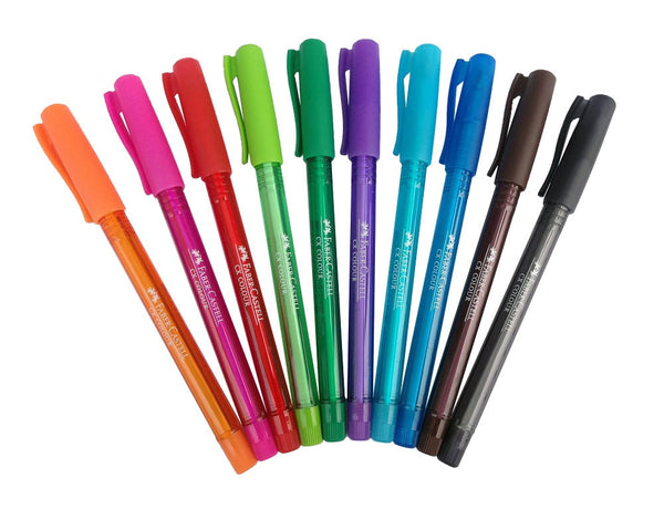 FABER-CASTELL BALL PEN CX COLOUR ASSORTED 10 PCS