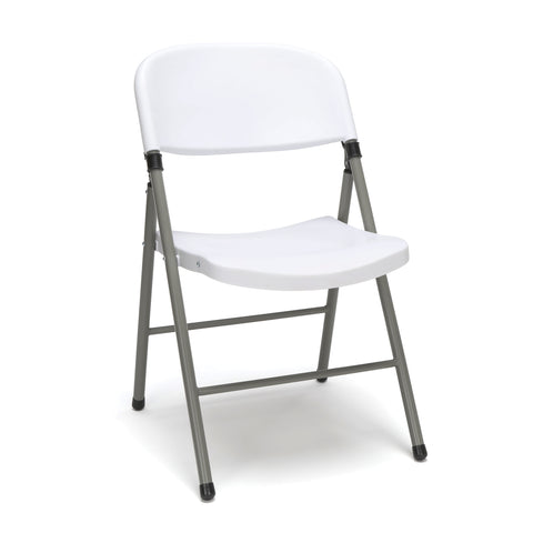 WHITE HEAVY DUTY FOLDING CHAIR